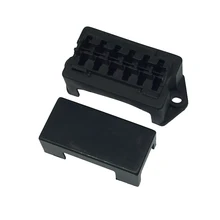 Двухрядный 6 дорожный Средний авто релейный предохранитель с 12 шт. терминалами BX2061 автомобильный страховой держатель для автомобилей, электромобилей