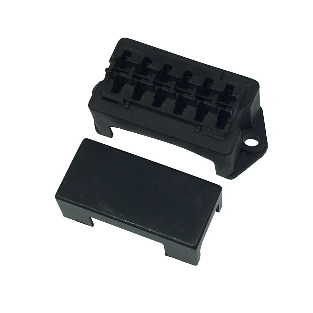 

Double Row 6 Road Medium Auto Relay Fuse Box with 12pcs Terminals BX2061 Car Insurance Holder for cars, electric cars