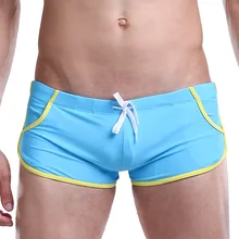 Популярный мужской сексуальный купальник для плавания черные мужские плавки карманный дизайн Мужская доска Бермуды Пляж Серфинг плавать нейлоновые трусы-боксеры одежда