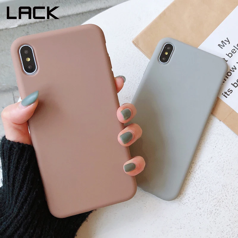 

LACK Solid Color Soft Silicone Couples Phone Case For iPhone X XS Max XR 6 6S 7 8 Plus Fashion Candy Color Orange Back Cover HOT
