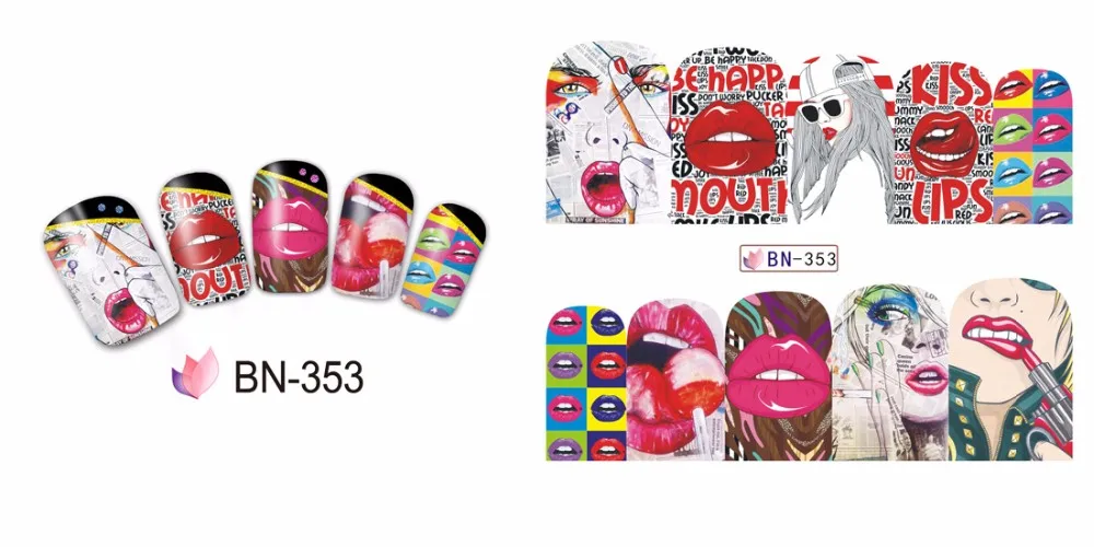 Nail Art Water Transfer Stickers Decals  (13)