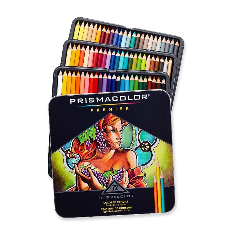 72 Colors Prismacolor Premier Colored Pencils sets, Soft Core,lapis pen Crayons De Couleur Original Sanford Secret Garden Pencil