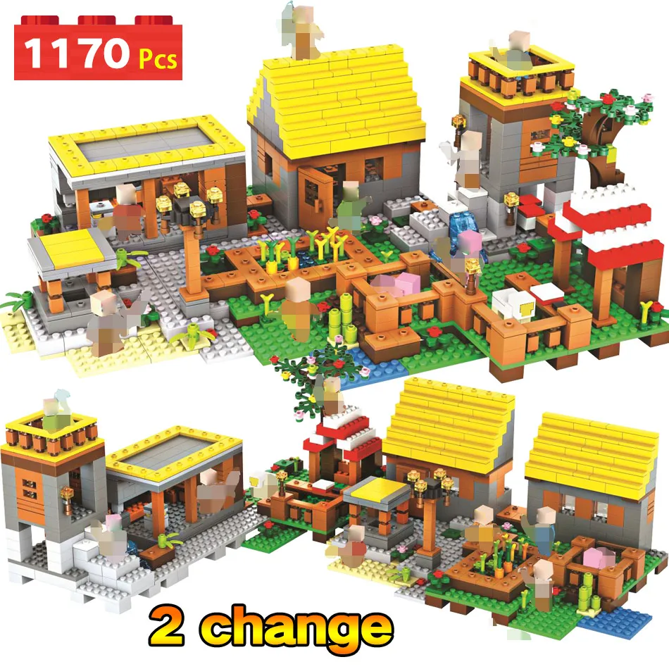 

Dream Village Building Blocks My world Series Compatible with legoinglys my world Guard Mini Sets Figures Toys for Children Kids