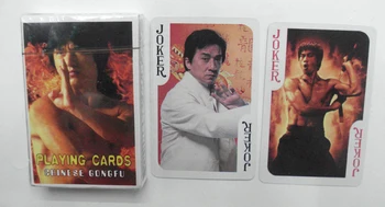 

Chinese kungfu Jeet Kune do stars Donnie Yen Jackie Chan Jet Li Bruce Lee poker celebrity artistic playing cards novelty gift