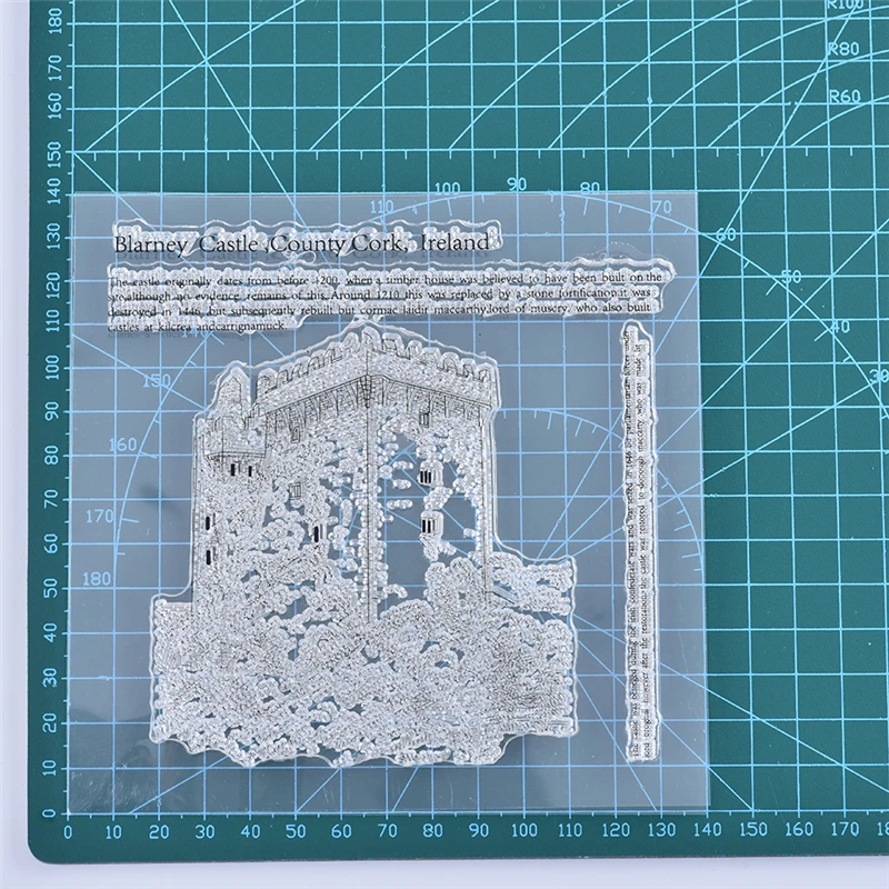 

InLoveArts 4Pc/lot 14*14cm 2019 New Rubber Clear Stamps for Scrapbooking Card Making Blarney Castle Phrases Decorative Stamp