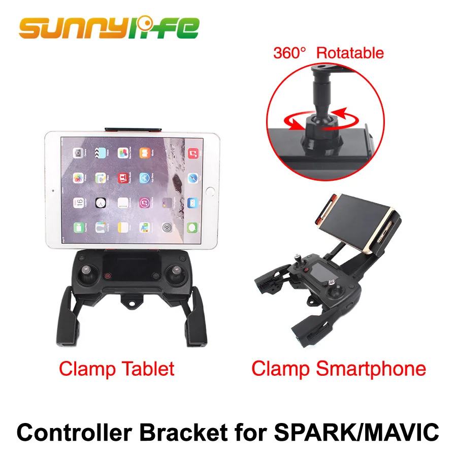 

Sunnylife Foldable Phone Tablet Bracket Mount Clip For DJI Spark Remote Control DJI Mavic Air Monitor Holder Mavic Accessories