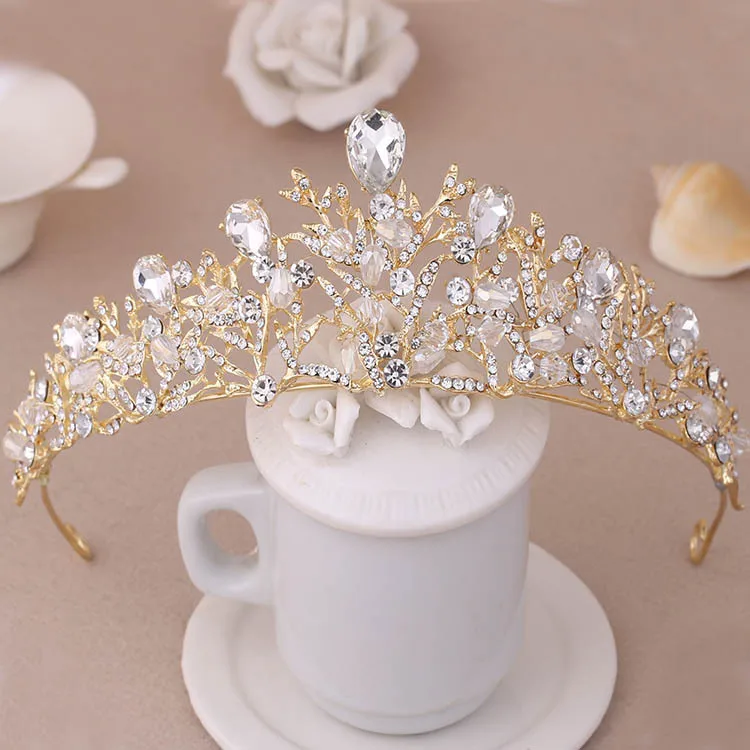 Прозрачный кристалл принцесса свадебный диадема невесты Coroa de Noiva головной убор для женщин пышный Выпускной свадебная диадема корона аксессуары для волос