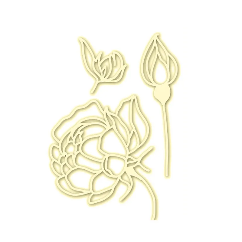 

YaMinSanNiO Lotus Die Flower Metal Cutting Dies Water Hibiscus Decor Card Making Album Scrapbooking Stencil Craft Paper Diecut