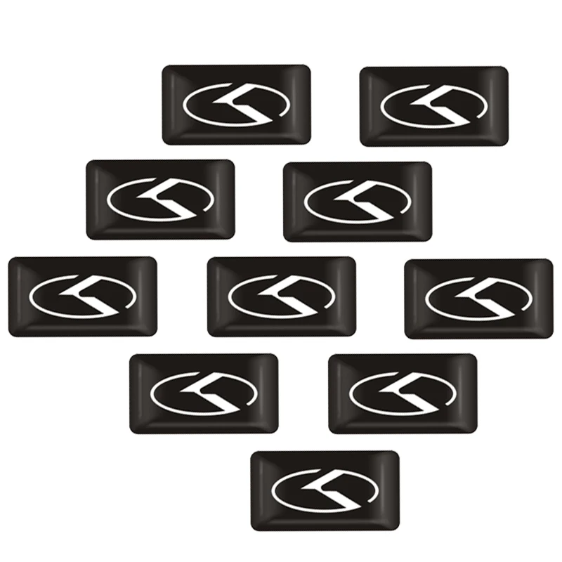 

10Pcs 3D Car styling K emblem decorations stickers for KIA K Sorento Sportage R Rio Soul badge Decals car accessories