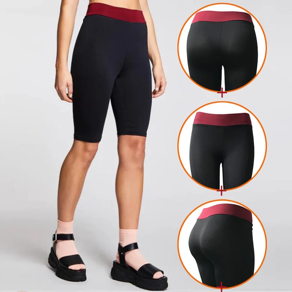 Sexy Yoga Shorts popular solid color pocket Breathable stitching running sports yoga shorts Women wearing yoga shorts 4az