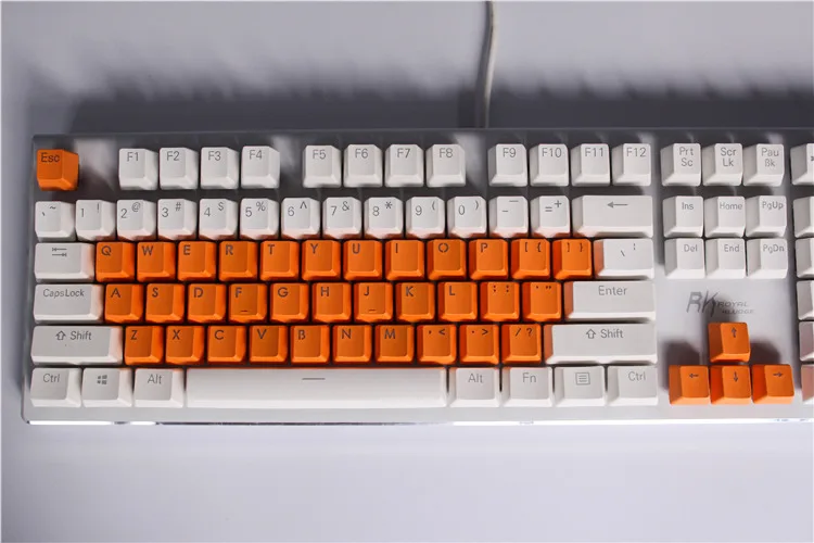 Новое поступление PBT 37 ключ двойной выстрел Keycap OEM профиль Вишневый выключатель MX Keycaps подсветка DIY keycaps для механической клавиатуры - Цвет: Orange