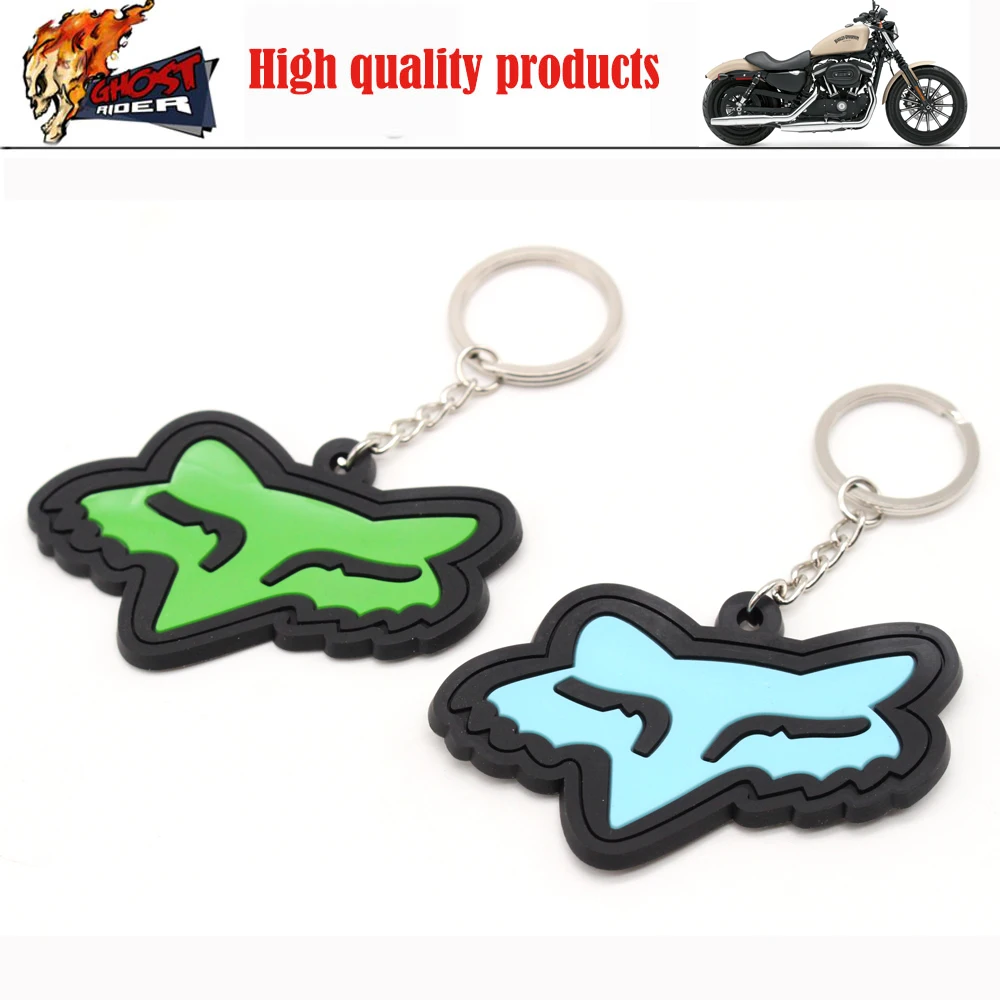 

New Rubber Motorcycle Cool Keychain Key Chain Keyring fits For Fox Head Racing