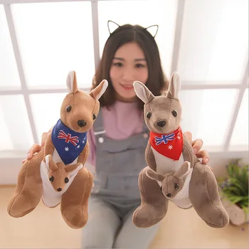 

2016 New Kangaroo plush toy doll for Christmas birthday gift 25cm baby toys