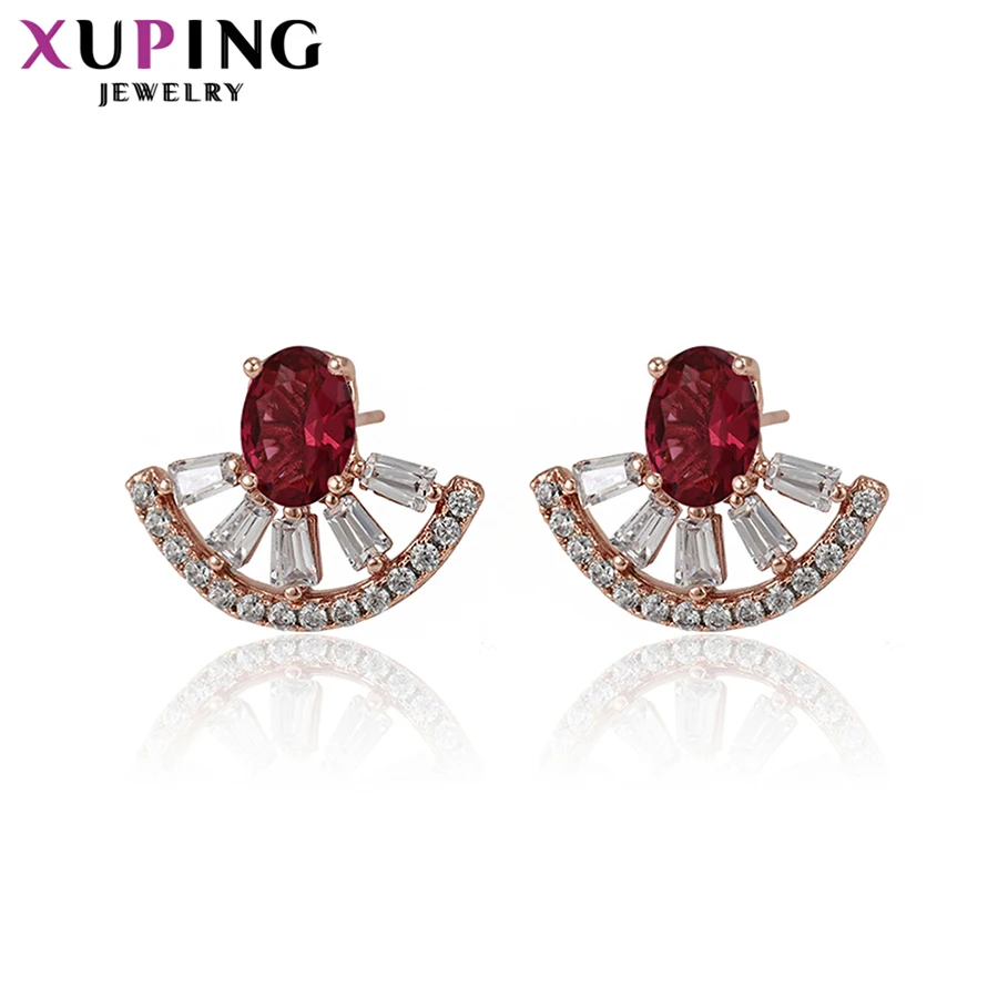 

Xuping European Style Stud Earrings Sector Shaped Jewelry for Women Rose Gold Color Plated Graduation Gifts S137,7-97805