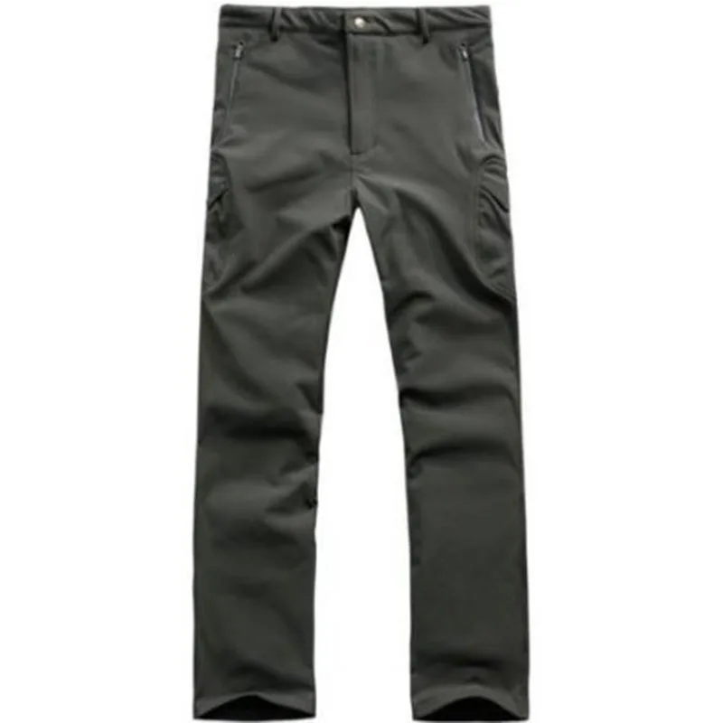Men Hunting Camping Sharkskin Trousers S - XXXL Outdoor Climbing Ski Wind Waterproof Pants Gray Color Free Shipping | Мужская одежда