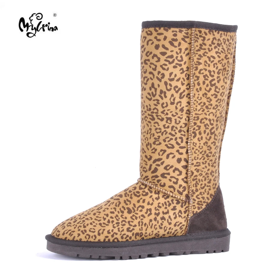 

Top Quality Fashion Women's Genuine Sheepskin Leather Snow Boots 2018 New Natural Fur Botas Mujer Winter Non-Slip Women Boots