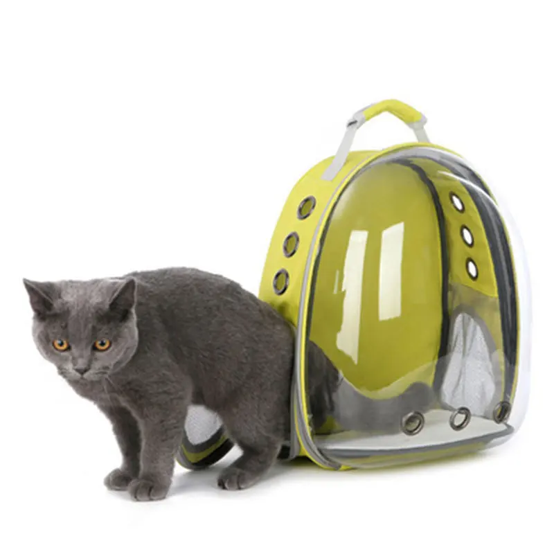 

2018 Fashion Personality Space capsule kitty-dog backpack pet bag out portable cat backpack dog backpack pure color Pet bag