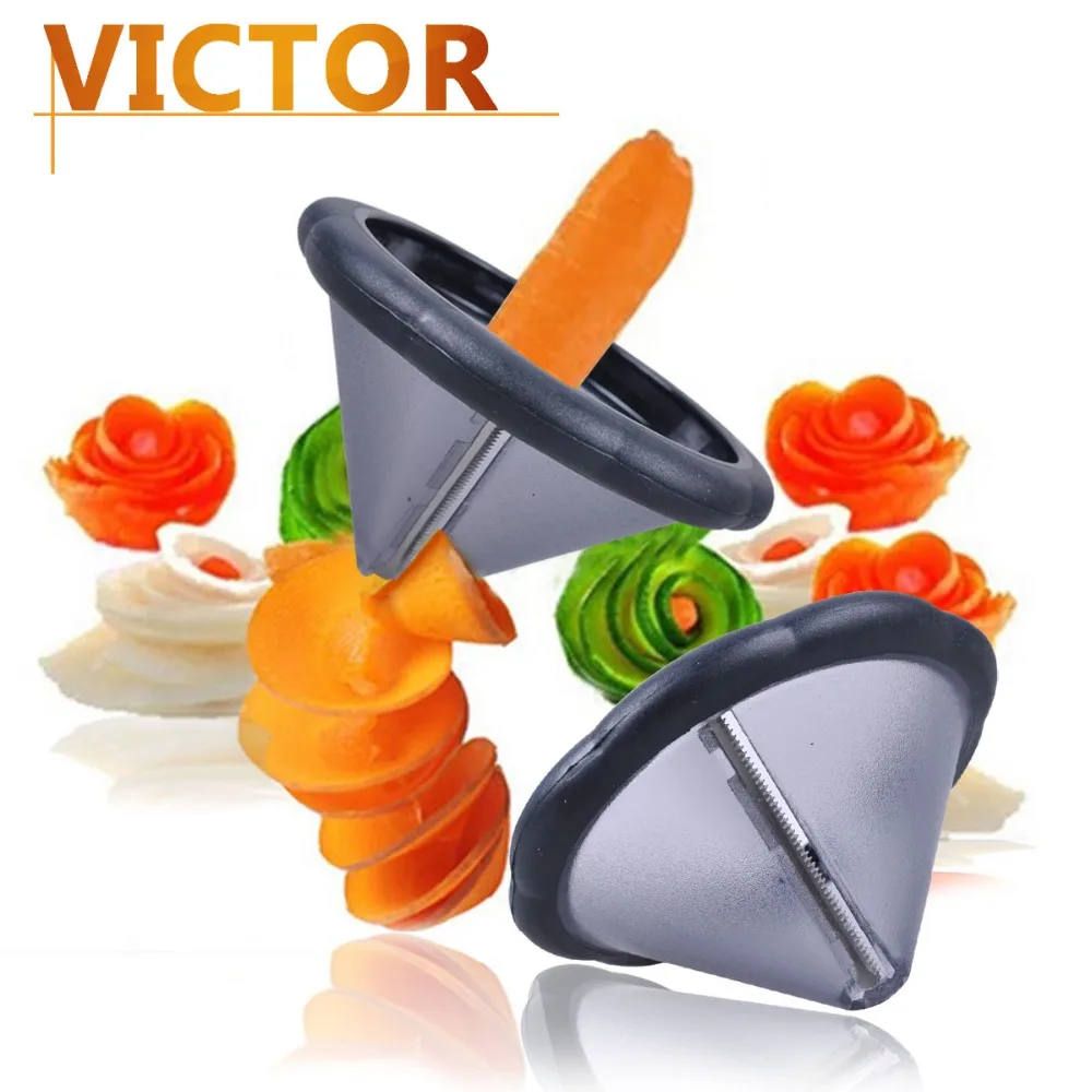 2pcs Manual Julienne Vegetable Spiral Slicer Shredder Food Chopper