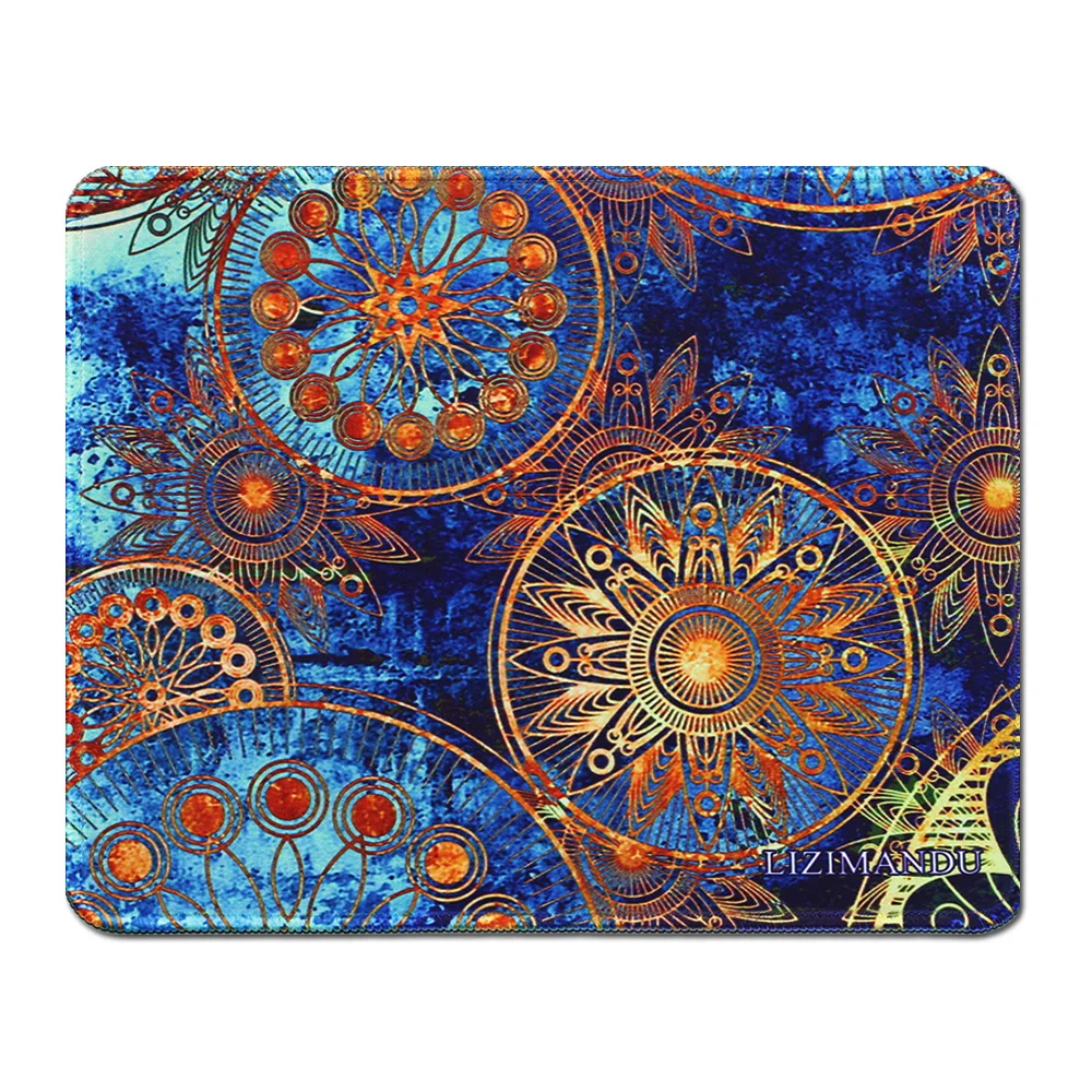 

High Quality Locking Edge Gaming Mouse Pad Game Mouse pad Mousepad mat For Dota2 LOL CF Blue Flower Golden Flower