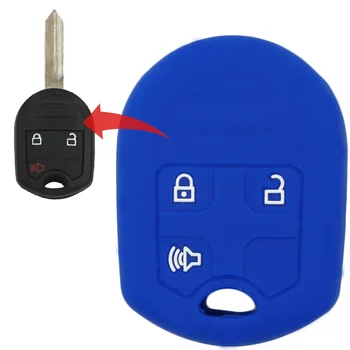 

MICOCHE 3 Buttons Silicone Car Key Case Cover For Ford Windstar Edge Explorer Ranger Expedition Mustang F150 F150 F250 F350 F450