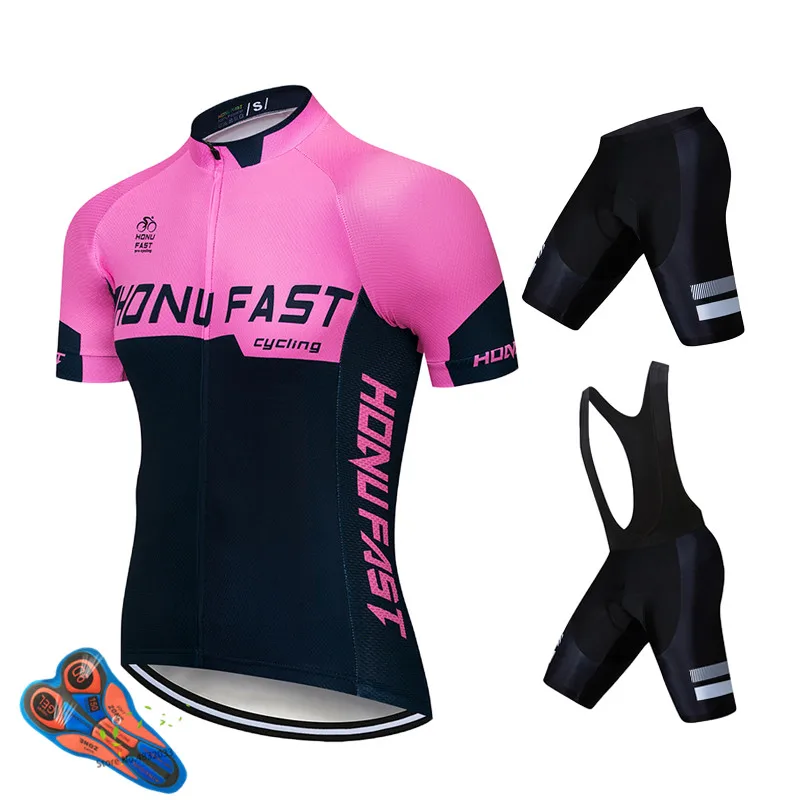 

Summer Cycling Jersey Set Short Sleeve Men Bicycle Triathlon Clothes with Bib GEL Pad MTB Bike Cycling Uniform Cycling Skinsuit