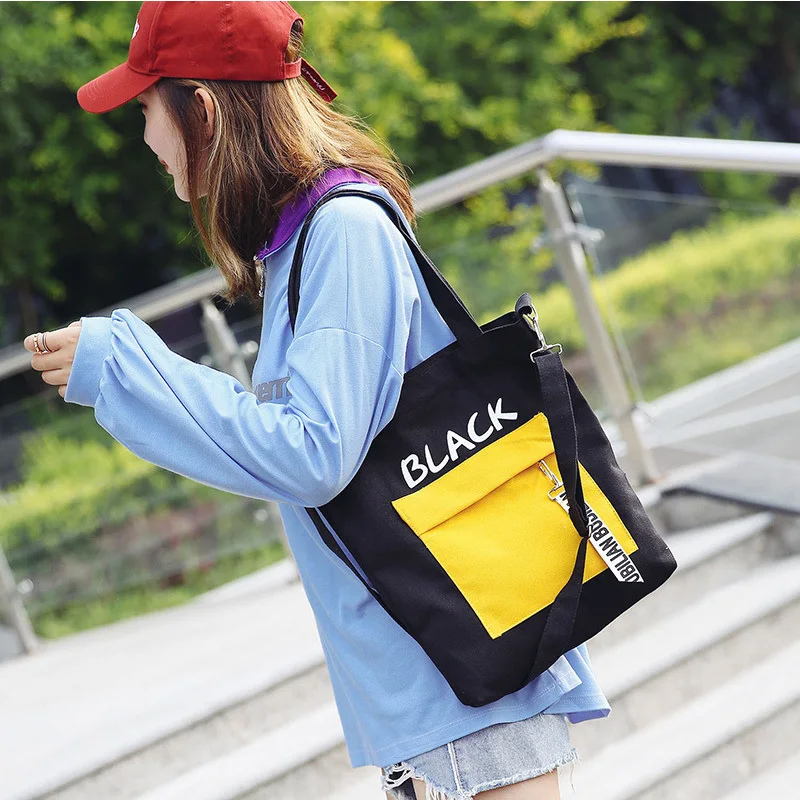 

Women's Handbag New Canvas Letter Single Shoulder Pack Literature and Art Canvas Pack