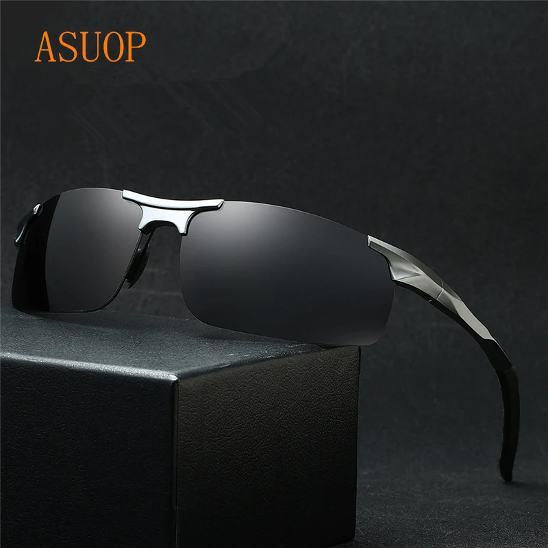 2019 new polarized men's sunglasses UV400 square frame fashion ladies sunglasses brand design sports glasses driving sunglasses (3)