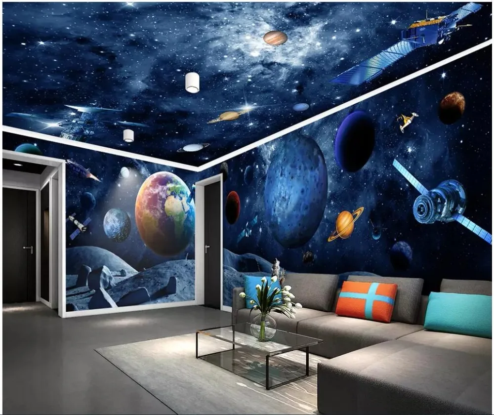 3d Wallpaper Custom Photo Universe Galaxy Earth Astronaut Whole House  Background Home Decor Living Room Wallpaper For Walls 3 D - Wallpapers -  AliExpress