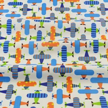 Booksew хлопок материал детская суконная ткань для вышивания мультфильм самолет дизайн лоскутное белое саржевое постельное белье