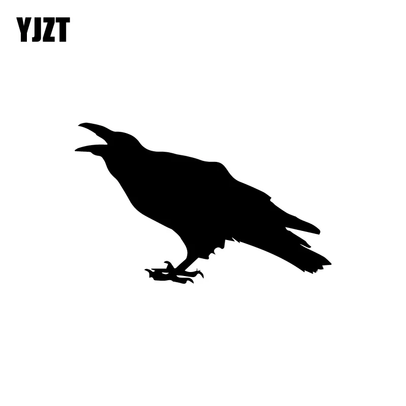YJZT 14 см * 8 6 Cawing Raven Birds Забавный виниловый Декор Автомобильная наклейка