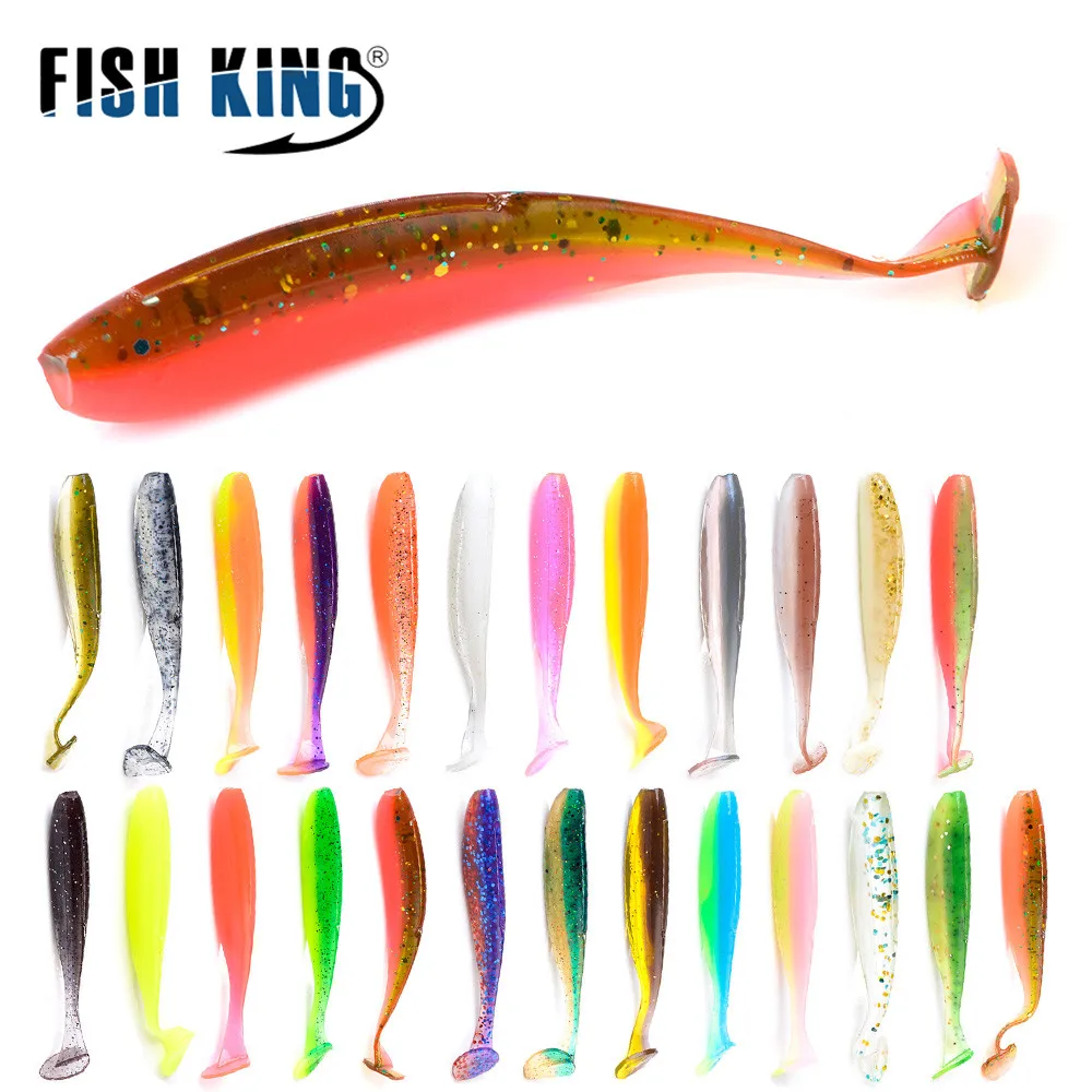 

Fishing Lure Soft Bait Professional Lures Double Color Carp Artificial Wobblers 75mm 100mm Quality Silicone bait