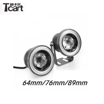 

Tcart 1Set Car 89mm Projector Halo Rings For Toyota Prius 2008-2014 Fog Lamp Auto LED Fog Light With Lens COB Angel Eyes