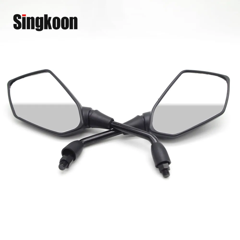 

Universal 10mm Motorcycle Rearview Mirrors Black Scooter Moto Side Mirrors FOR benelli trk502 vulcan s bmw r nine t piaggio