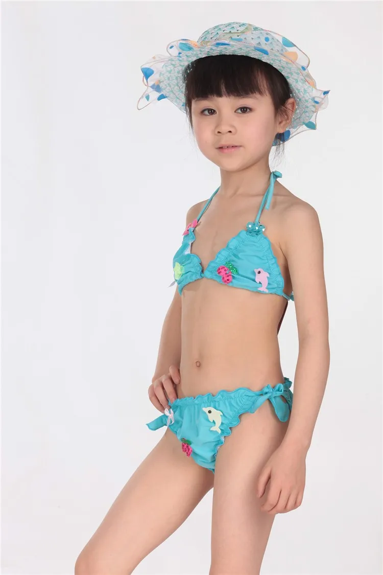 Новинка детский Танцы сценический костюм для девочек, купальник, бикини для малышей кружевной купальник для девочек, Раздельный купальный комплект