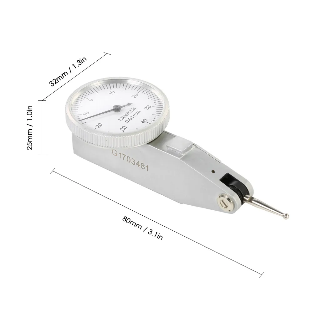 KKMOON индикатор циферблата 0,01 мм Точность 0-0,8 мм измерительные индикаторы