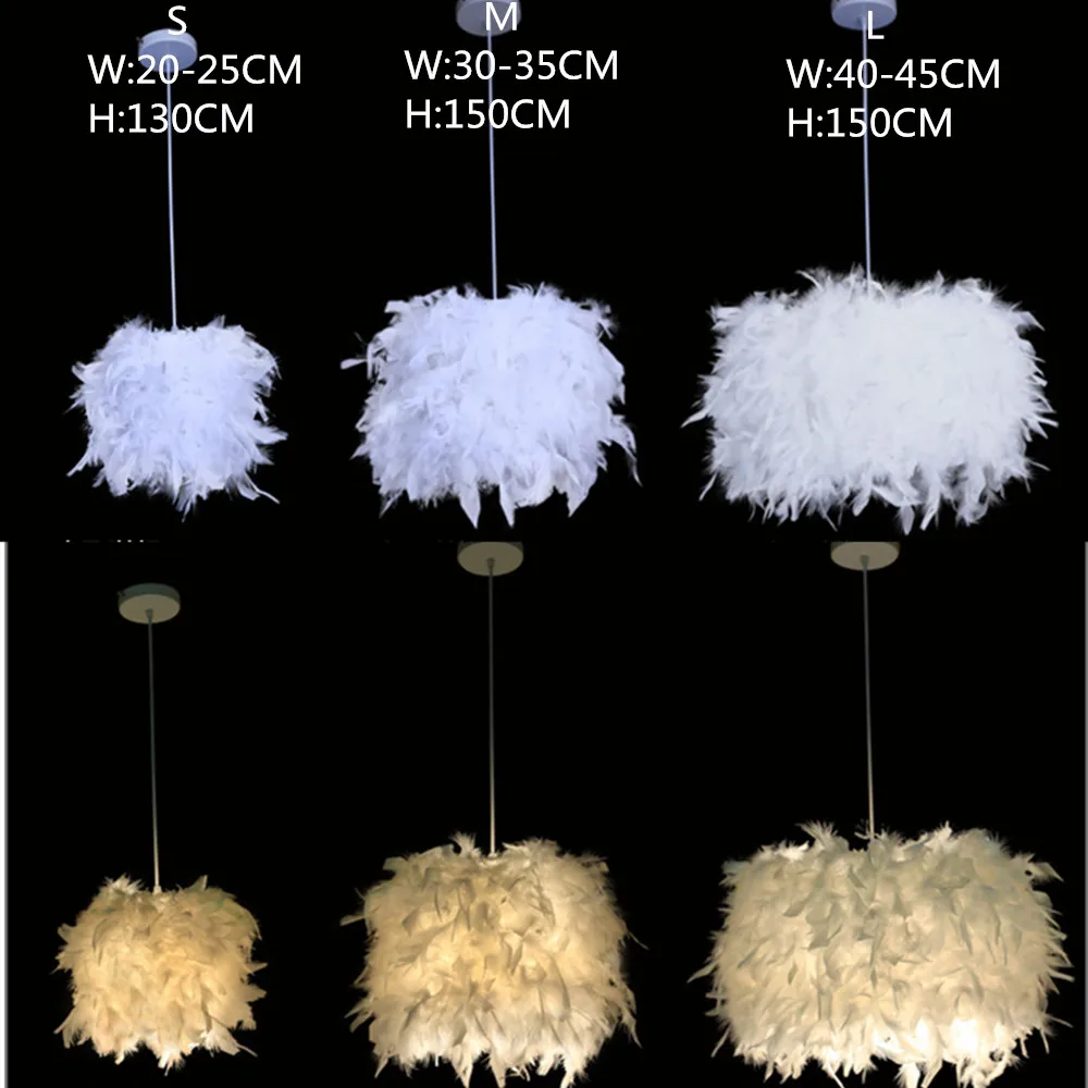 Подвесной светильник с перьями, романтичный Сказочный светильник с перьями, подвесной светильник для спальни, гостиной, гостиной, E27, теплый светильник