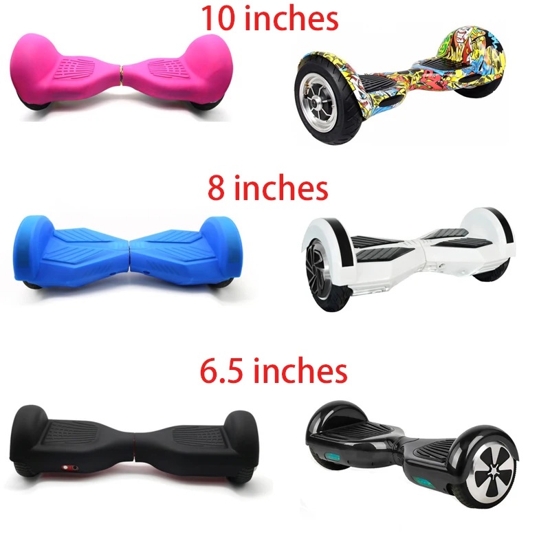 Hoverboard سيليكون حالة 6.5/8/10/بوصة غطاء شل نصف حامي التفاف ل سكيت البحر ذكية التوازن سكوتر الكهربائية