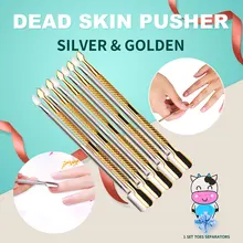 

BlinkingNails Metal Dead Skin Push Nail Cuticle Pusher for Nail Art Remover Cuticle Pushers Nails Cuticle Push Knives with Skins