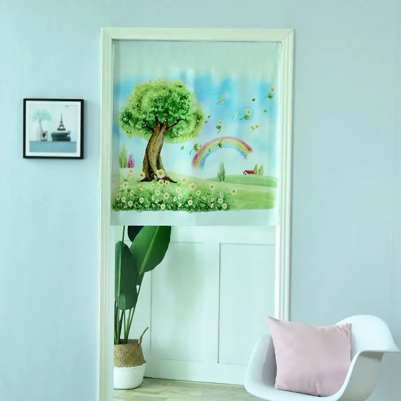 

Home Japan Digital Printing Door Curtain Natural Scenery Printing Decor Non-toxic Polyester Bedroom Door Curtain Rod Curtain