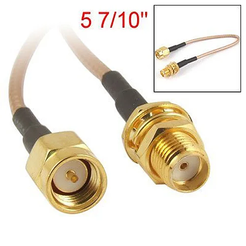 

IMC Hot Male to Nut Bulkhead Crimp RG316 Coax Cable Jumper Pigtail 15cm