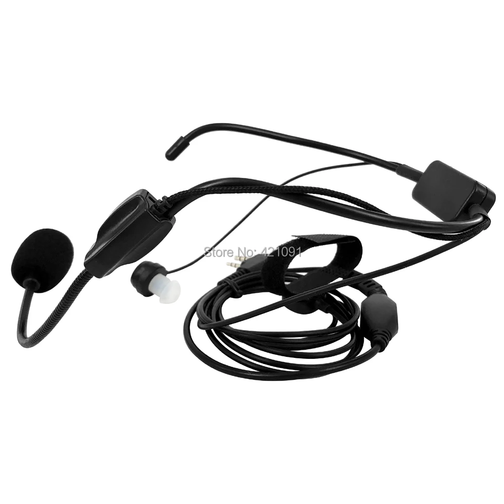 Unilateral Rear-mounted Headset Mic for Baofeng KENWOOD Radio 6