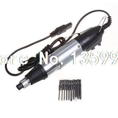 

1pc DC Powered Electric Screwdriver 800 With 10pcs Bits