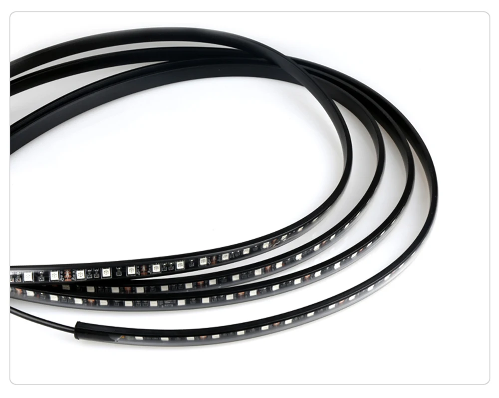  4x Car Underglow Flexible Strip LED APP/Remote Control RGB Decorative Atmosphere Lamp Under Tube Un - 32913933829
