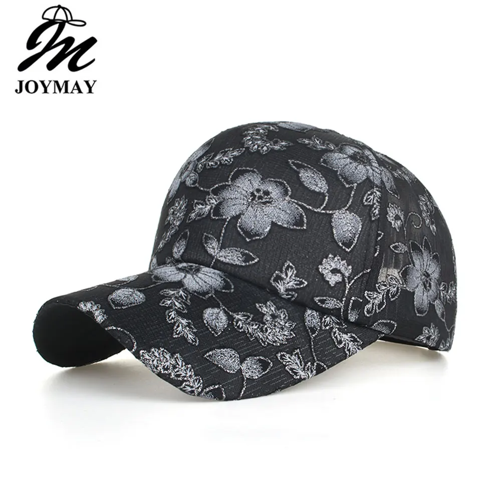 

Joymay 2019 NEW ARRIVAL Spring Summer Mesh Baseball cap Women Floral embroidery fashion Snapback Unisex sport hat B613