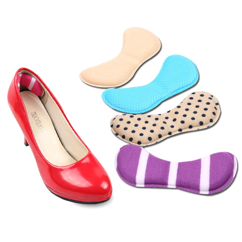 

1Pair Foot Care Shoe Inserts Heel Grips Self Adhesive Soft Sponge Foot Care Protector Insole Liner Foam Pads