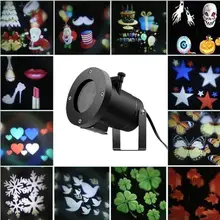 Праздничный Декор Водонепроницаемый открытый светодиодные огни этапе 12 видов Рождество лазер снежинка лампы проектора домашний сад газон звезды огни