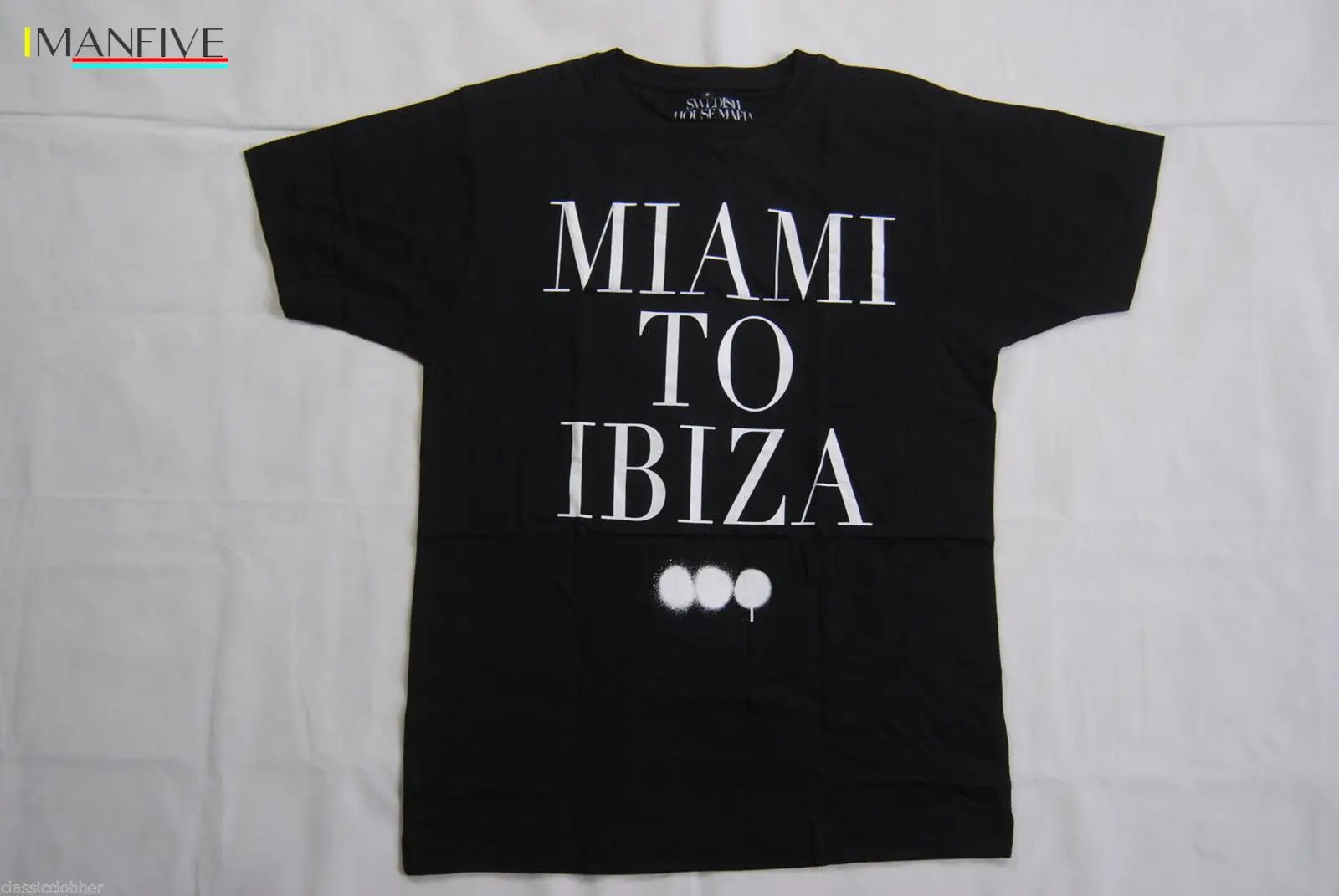 

SWEDISH HOUSE MAFIA MIAMI TO IBIZA BLACK T SHIRT NEW OFFICIAL UNTIL NOW EDM Print Cotton Casual Short harajuku men t shirt