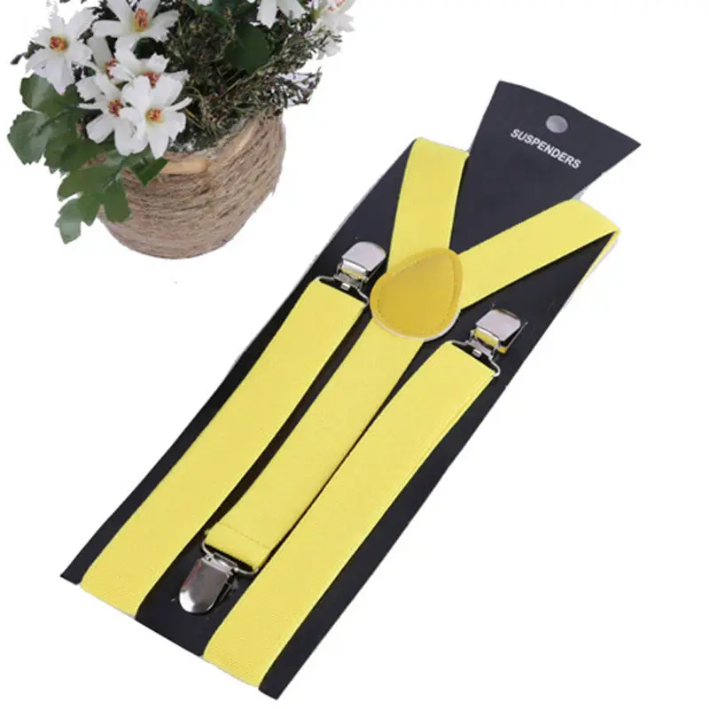 Yellow Новинка, 17 цветов, модные женские милые эластичные регулируемые подтяжки, аксессуары для одежды - Цвет: Yellow