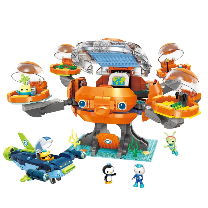 Octonauts строительный блок октопод Gup подводная лодка октябрь-Pod с GUP-C GUP-E GUP-D GUP-K GUP-I кирпич симпатичные комплекты одежды для детей, Gif