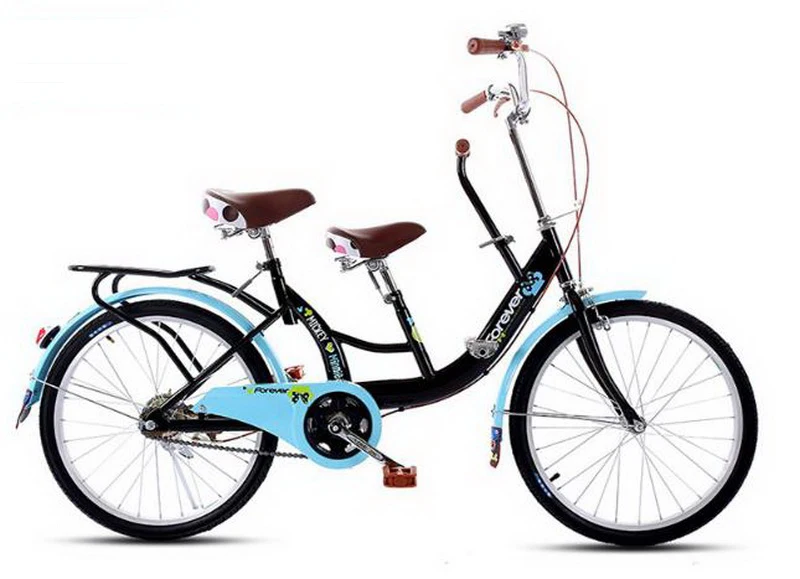 Excellent Venividivici 22/24 inch Rubber tires Ladies bikes parent-child bike double person bike Electroplated child pedal 21